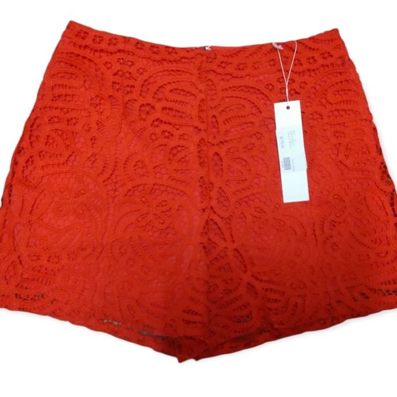 AMANDA UPRICHARD LACEY LACE PANEL CROCHET HIGH RISE SHORTS "POPPY SHORTS" - Picture 13 of 13